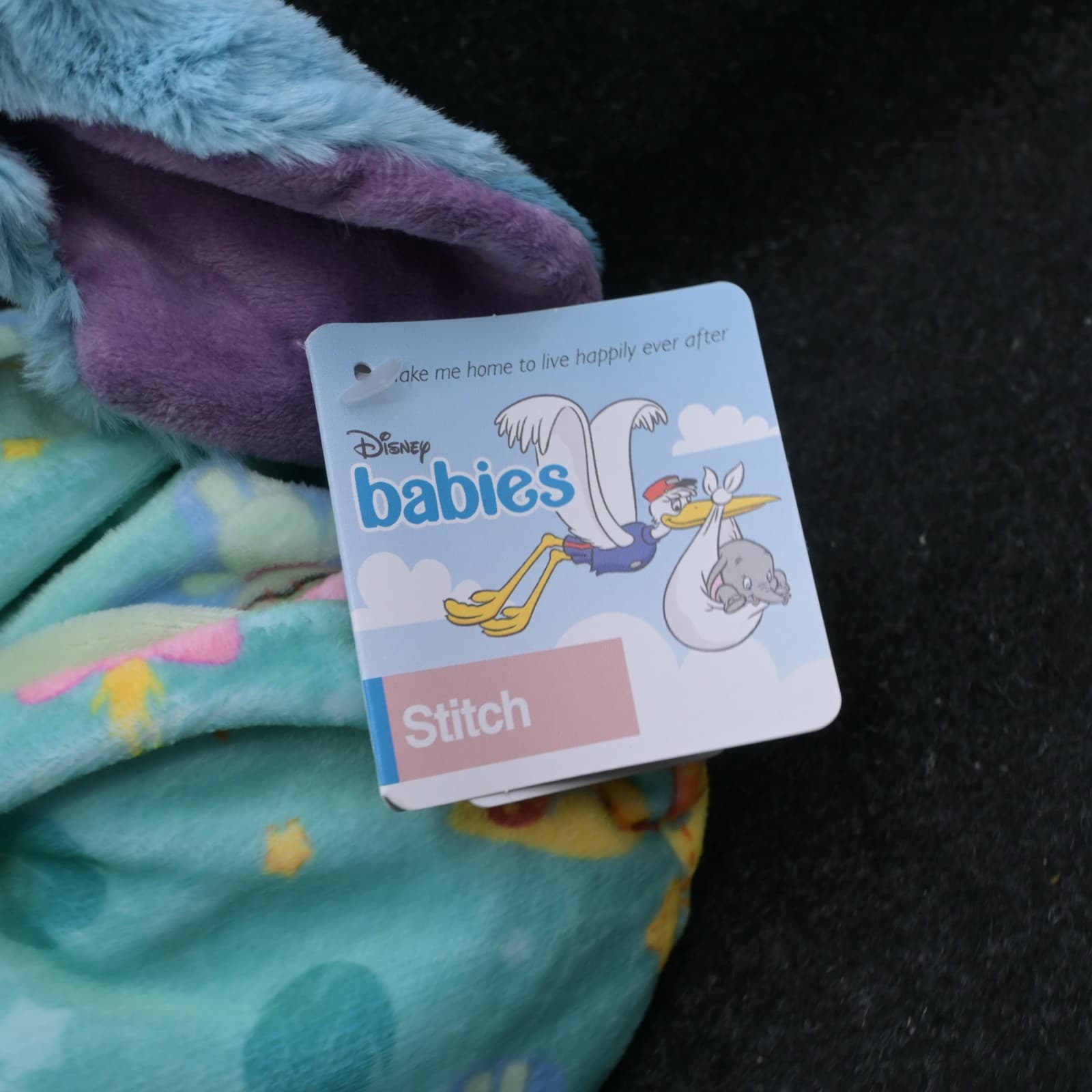 Genuine Disney Store Swaddle Baby Series Stitch Cute Plush Doll New - Thumbnail 4