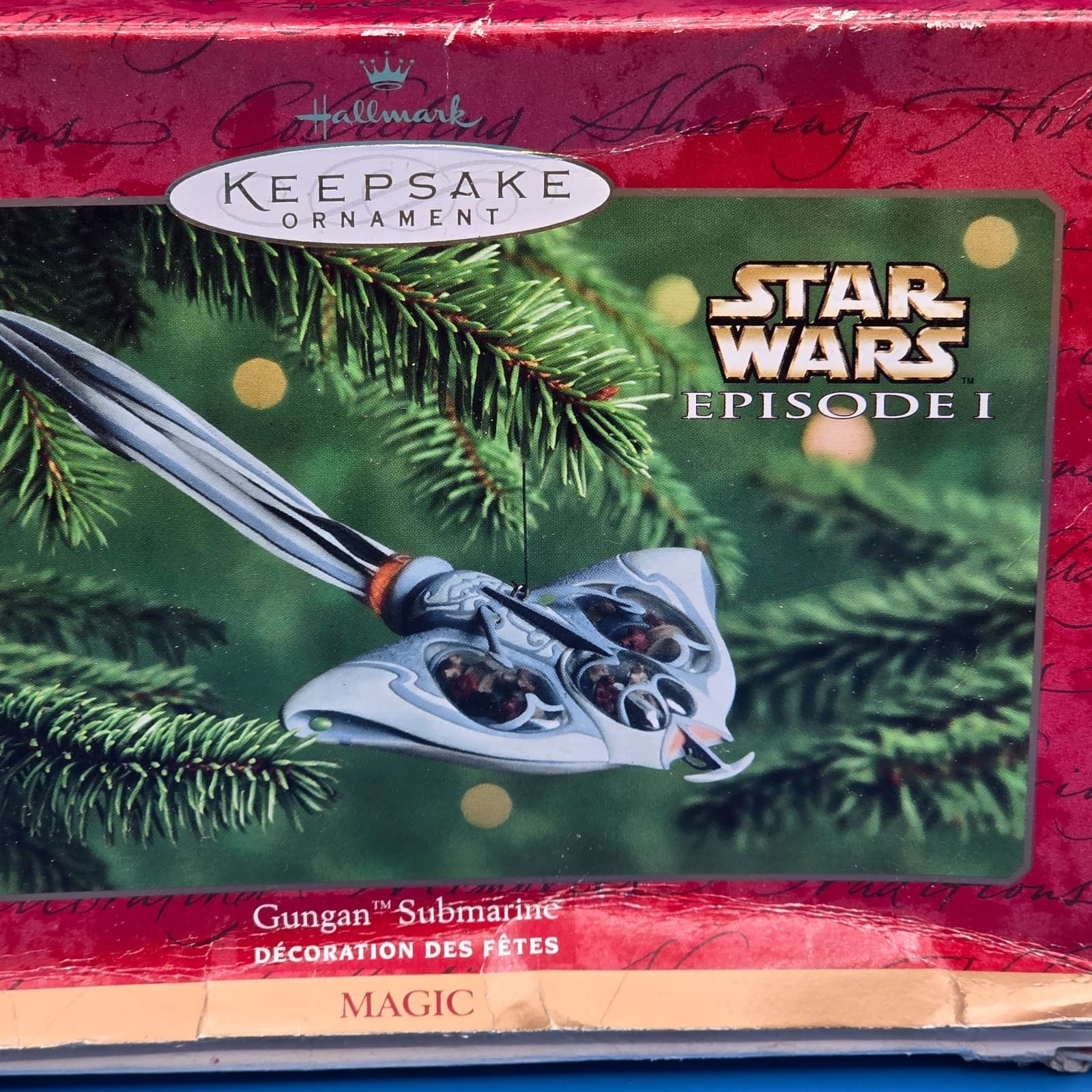 Hallmark 2000 STAR WARS Ornament GUNGAN SUBMARINE TRANSPORT SHIP ~Light Feature - Thumbnail 2