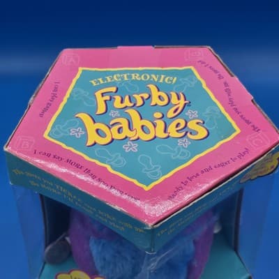 Vintage 1999 Tiger Furby Babies Purple Blue 70-940 BLUE CHANGE NEW - Thumbnail 2