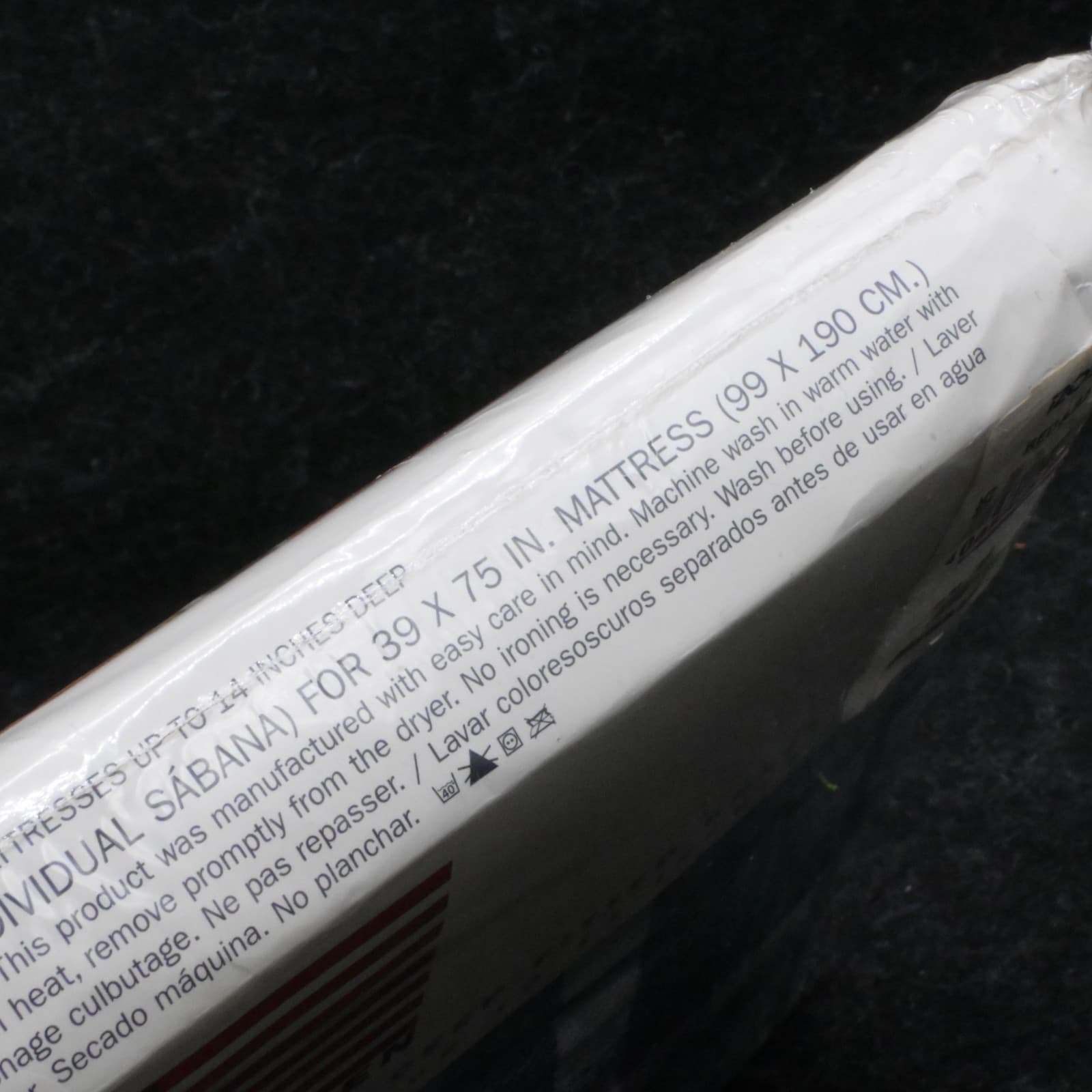 NOS - Vintage Ralph Lauren Blue and White Checked Twin Size Deep Fitted Sheet - Thumbnail 11