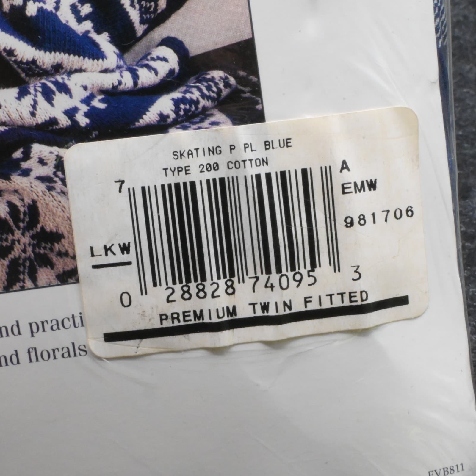 NOS - Vintage Ralph Lauren Blue and White Checked Twin Size Deep Fitted Sheet - Thumbnail 7