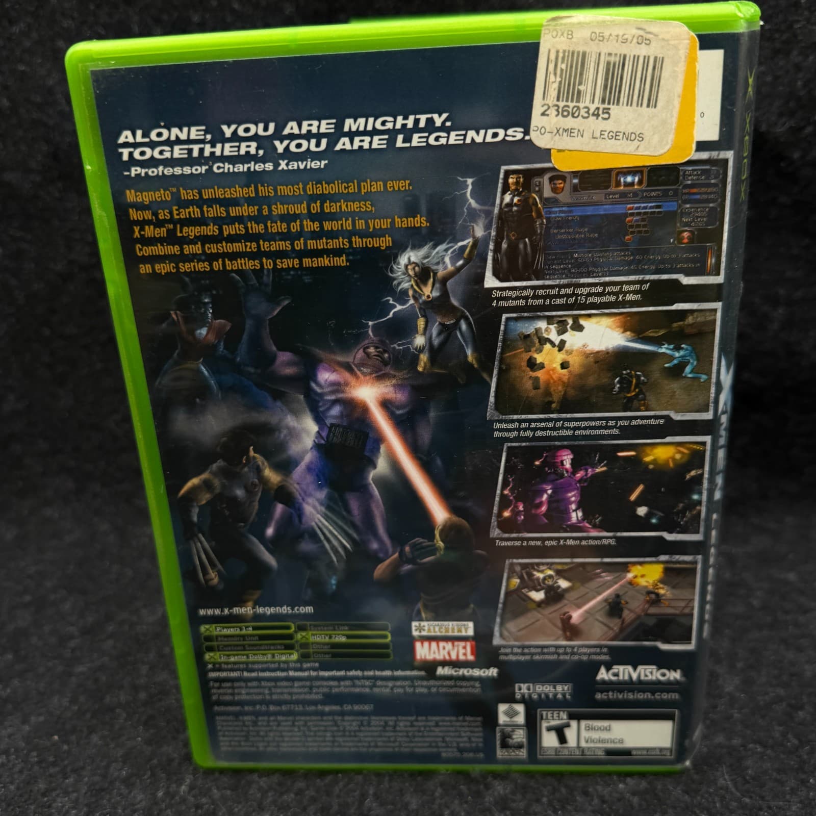 X-Men: Legends (Original Xbox) Black Label Case & Disc TESTED - Thumbnail 4