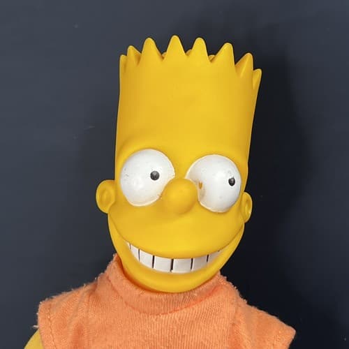 The Simpson’s Cartoon 1990 Bart Simpson Doll Plush Molded Head 9 Inches Vintage - Thumbnail 2