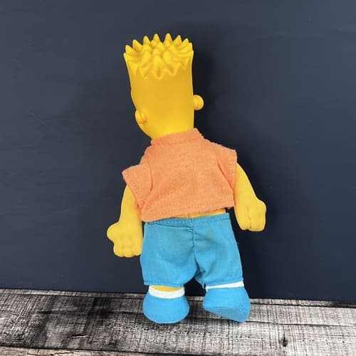 The Simpson’s Cartoon 1990 Bart Simpson Doll Plush Molded Head 9 Inches Vintage - Thumbnail 4