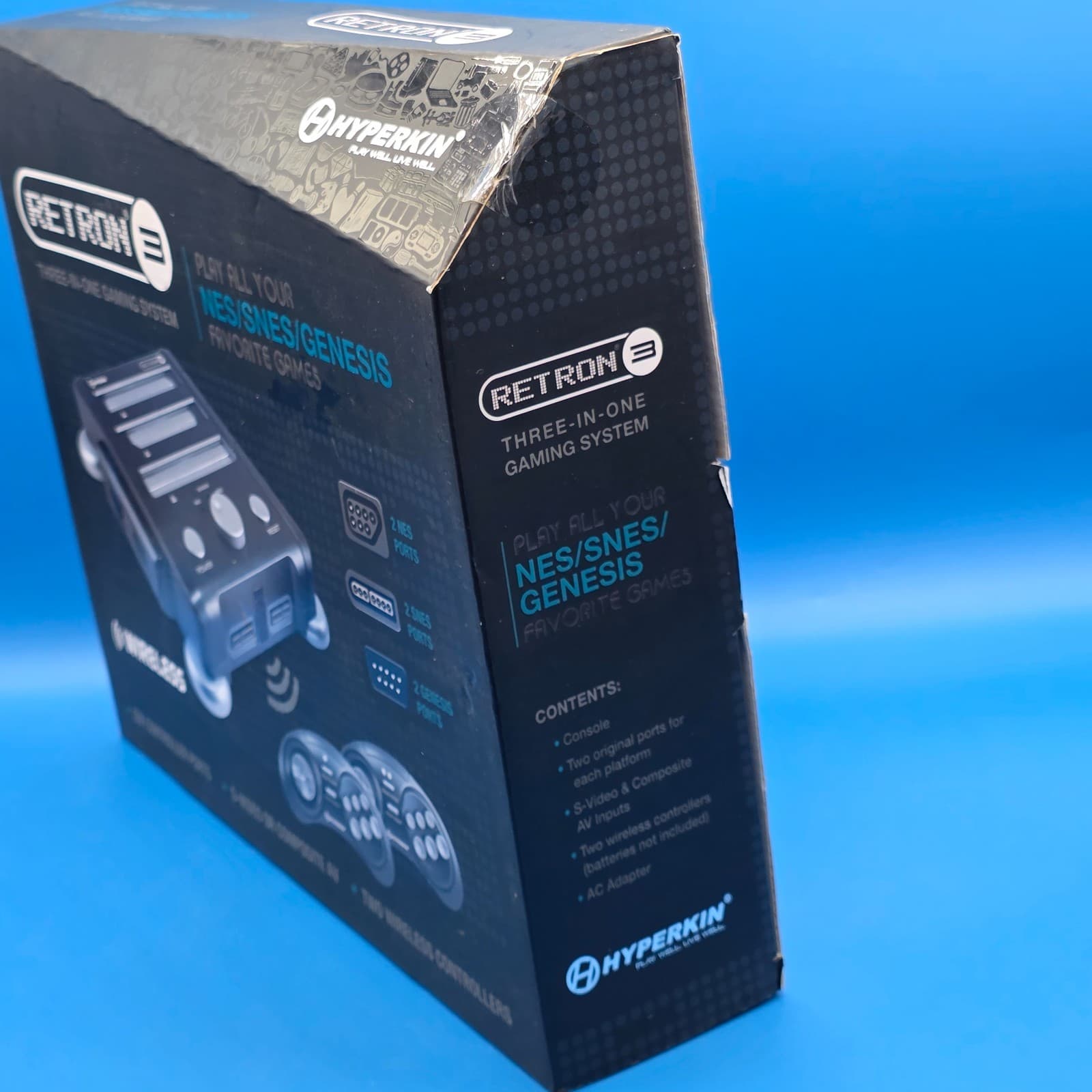 Hyperkin Retron 3 CIB Retro gaming console Plays NES, SNES, & SEGA Genesis Black - Thumbnail 7