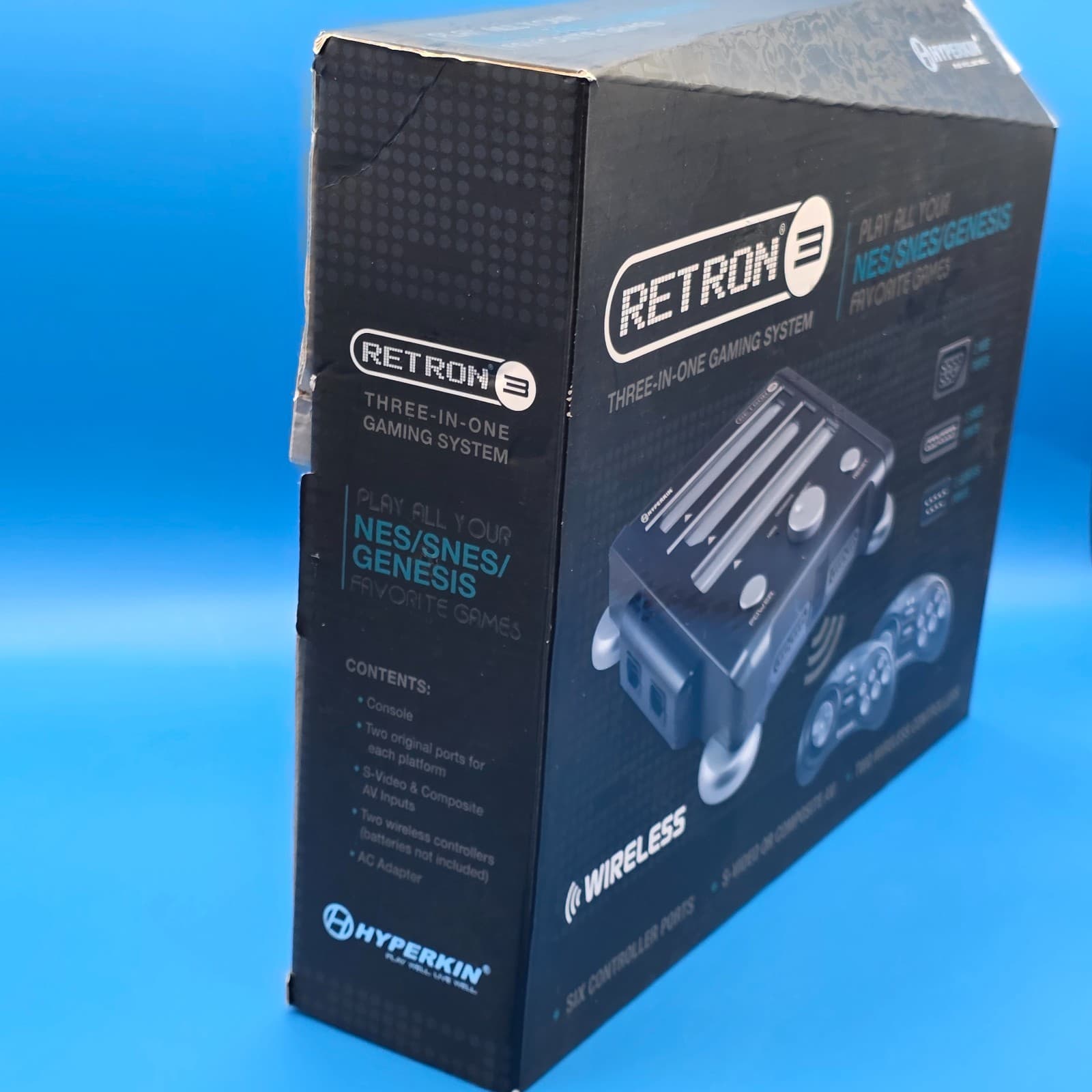 Hyperkin Retron 3 CIB Retro gaming console Plays NES, SNES, & SEGA Genesis Black - Thumbnail 8