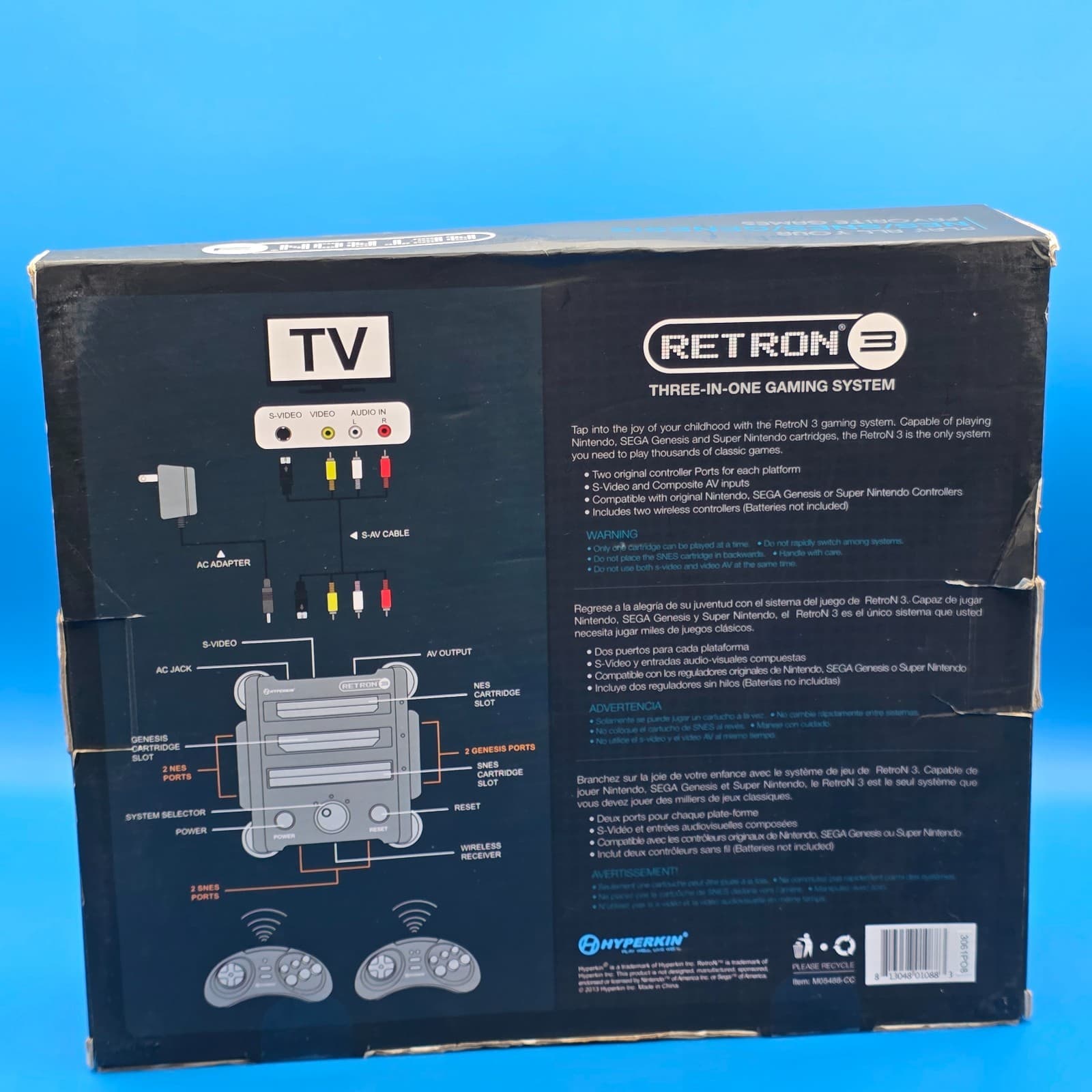 Hyperkin Retron 3 CIB Retro gaming console Plays NES, SNES, & SEGA Genesis Black - Thumbnail 6