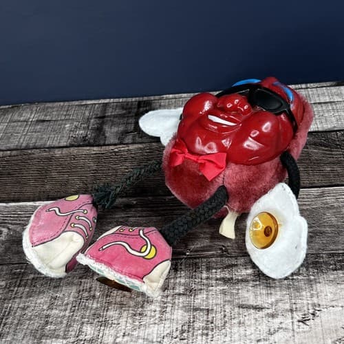 Vintage 1980's California Raisins Plush Stick 'em Up Suction Cup Toy Rubber Face - Thumbnail 5