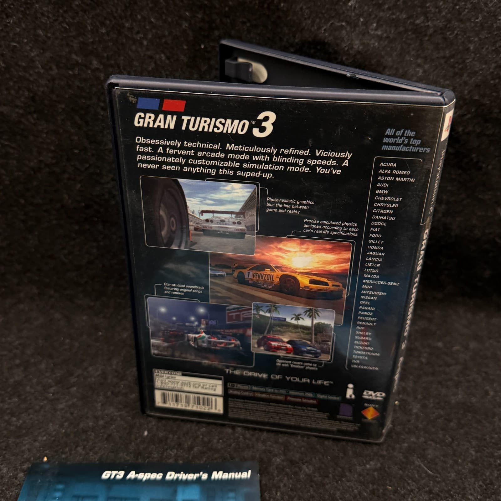 Gran Turismo 3 A-Spec (PlayStation 2 PS2) Black Label CIB COMPLETE & TESTED - Thumbnail 3