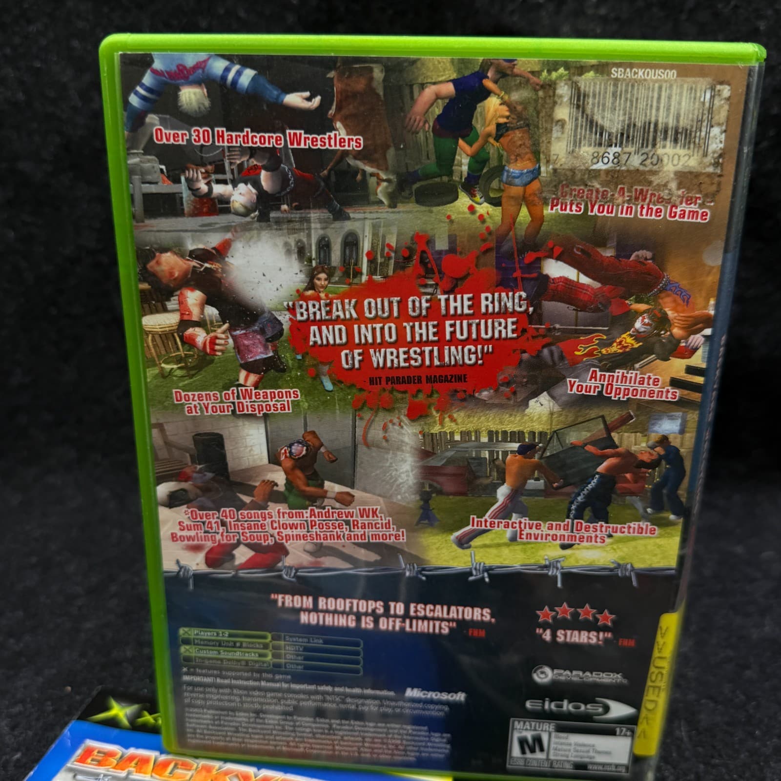 Backyard Wrestling: Don't Try this at Home Microsoft XBOX Complete CIB - Thumbnail 4