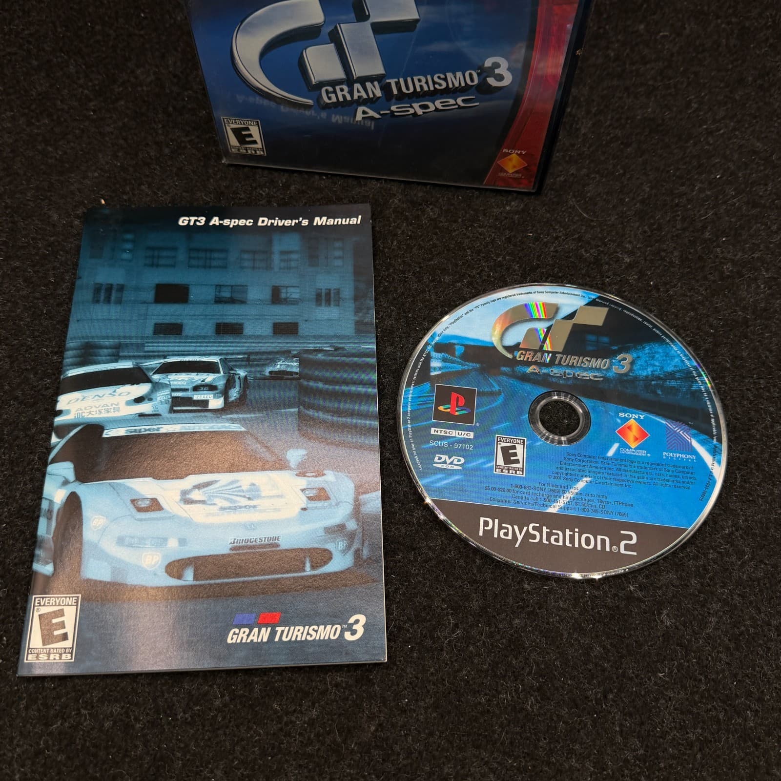 Gran Turismo 3 A-Spec (PlayStation 2 PS2) Black Label CIB COMPLETE & TESTED - Thumbnail 2