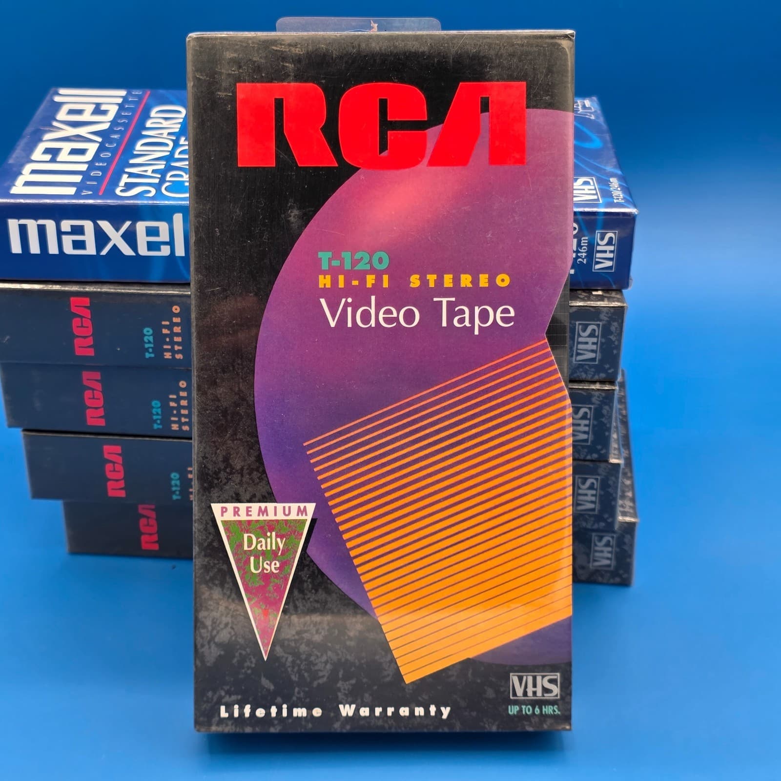 Pack of 16 RCA T-120 & Maxell Video Tapes Blank VHS Cassettes Factory Sealed - Thumbnail 3