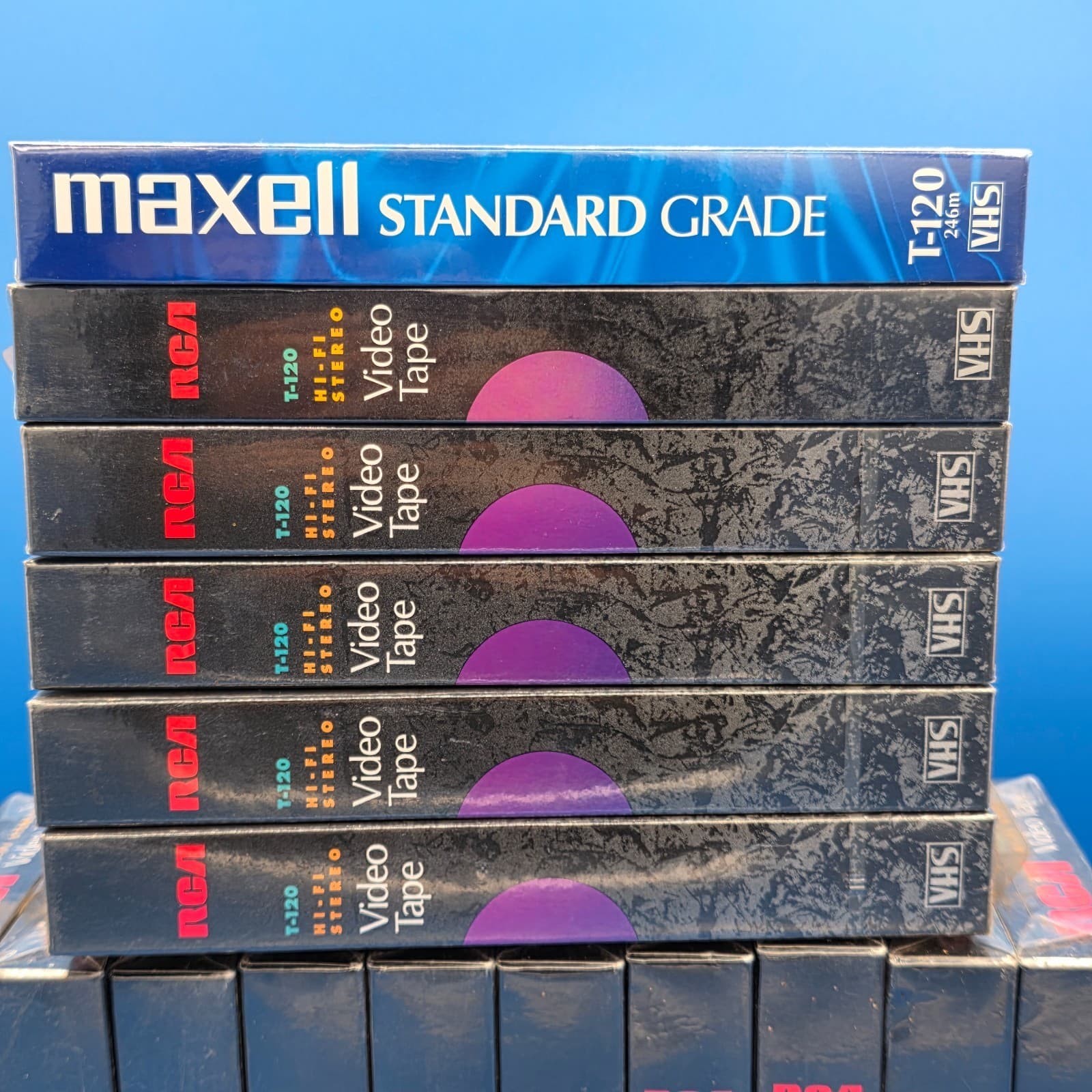 Pack of 16 RCA T-120 & Maxell Video Tapes Blank VHS Cassettes Factory Sealed - Thumbnail 8