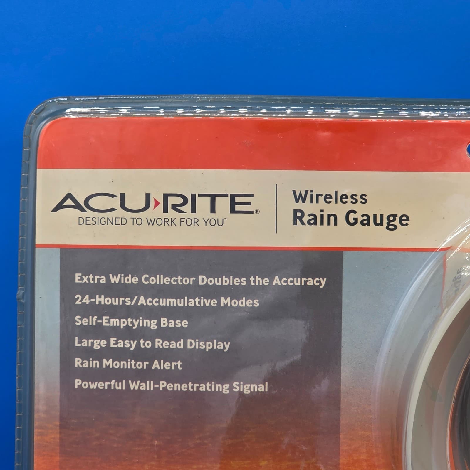AcuRite Wireless Rain Gauge Extra Wide 6" Rain Collector Self-Emptying Base NEW - Thumbnail 9