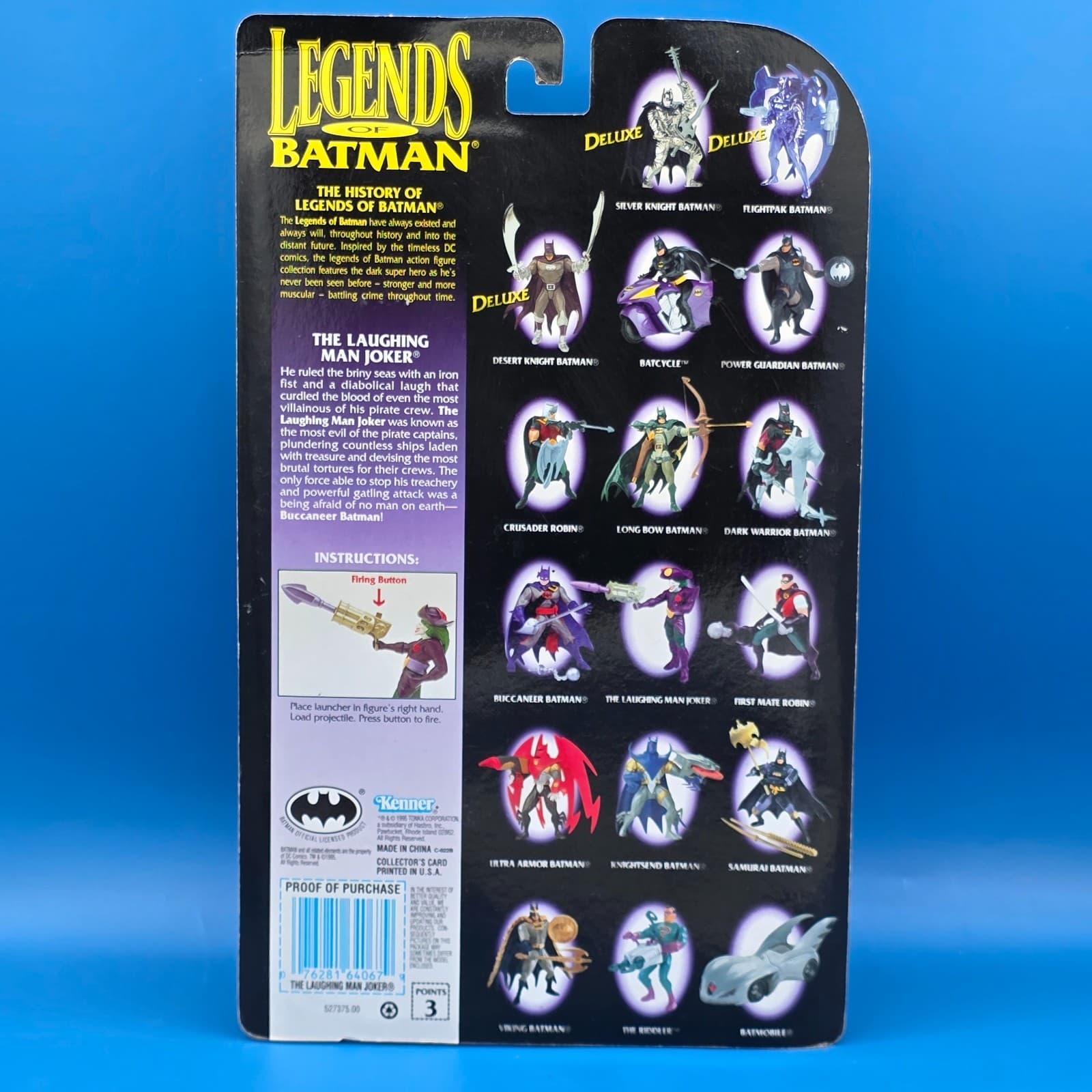 Vintage 1995 Legends of Batman The Joker Laughing Man Pirate Action Figure New - Thumbnail 3