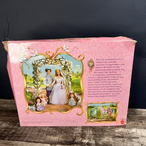Rare 2005 Mattel Barbie Rapunzel's Wedding Dream Team Pink Horse J6851 J6852 New - Thumbnail 7