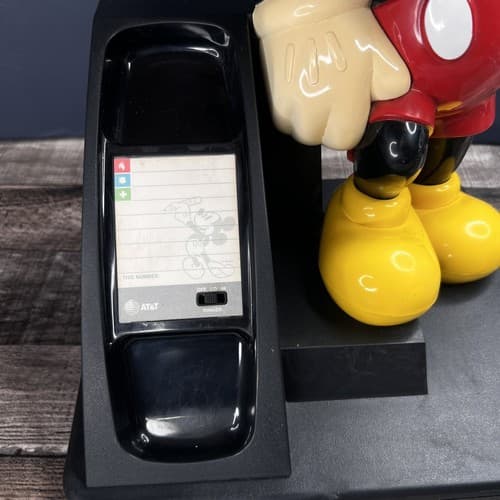 Vintage 1993 Mickey Mouse Corded Land Line Touch Tone Telephone AT&T Disney - Thumbnail 6