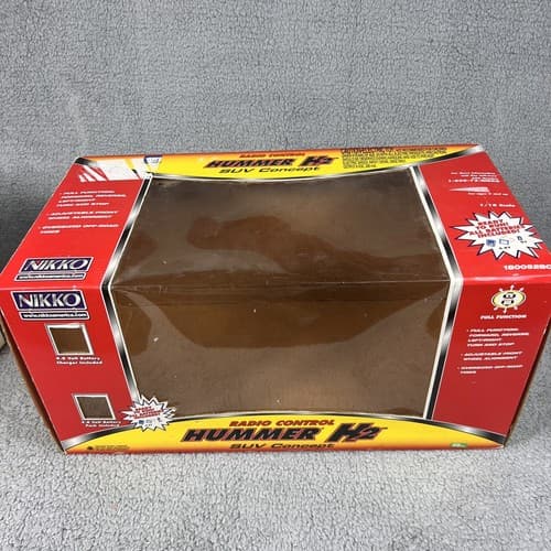 Vintage Nikko Hummer H2 Swing Back Radio Remote Controlled Car Yellow 180052BC - Thumbnail 6
