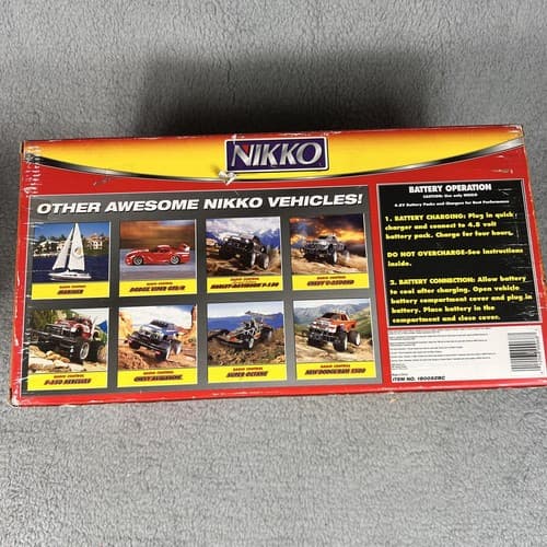 Vintage Nikko Hummer H2 Swing Back Radio Remote Controlled Car Yellow 180052BC - Thumbnail 9
