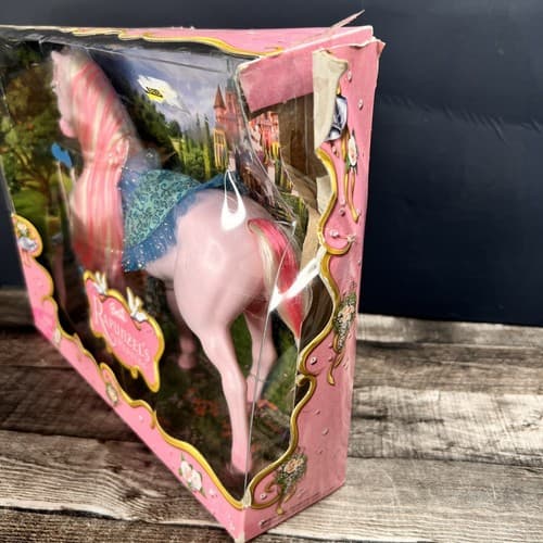 Rare 2005 Mattel Barbie Rapunzel's Wedding Dream Team Pink Horse J6851 J6852 New - Thumbnail 8