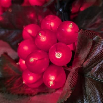 Vintage Lot of 3 10 Clusters of 10 Red Grapes String Light 129” Length - Thumbnail 4