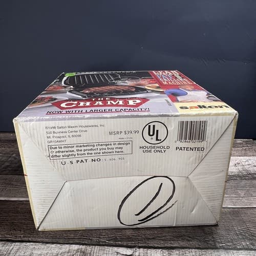 VTG 1998 George Foreman GR10AWHT Indoor Grill w/ Original Box & Manual - Thumbnail 4