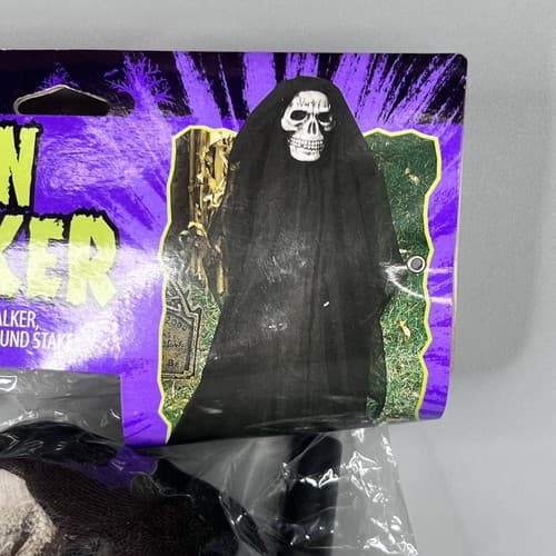 Vintage Fun World 91288TR Halloween Lawn Walker Black Reaper 3' Feet Decoration - Thumbnail 2