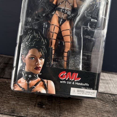2005 NECA Sin City Series 1 Gail with Uzi & Handcuffs Action Figure New - Thumbnail 2
