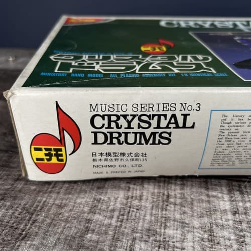 VINTAGE NICHIMO CRYSTAL DRUMS 1/8 MODEL KIT MUSIC SERIES Nº 3 MADE IN JAPAN - Thumbnail 4