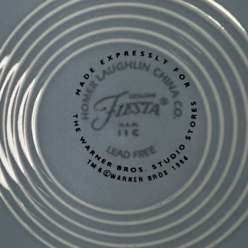 VTG FIESTA WARE BUGS BUNNY LOONEY TUNES BLUE 9” Soup Bowl PLATE HOMER LAUGHLIN - Thumbnail 6