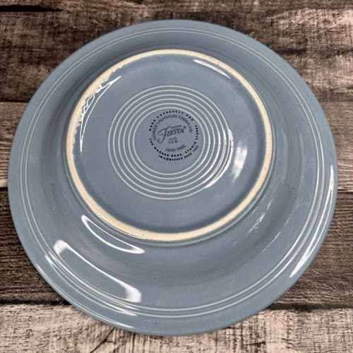 VTG FIESTA WARE BUGS BUNNY LOONEY TUNES BLUE 9” Soup Bowl PLATE HOMER LAUGHLIN - Thumbnail 4