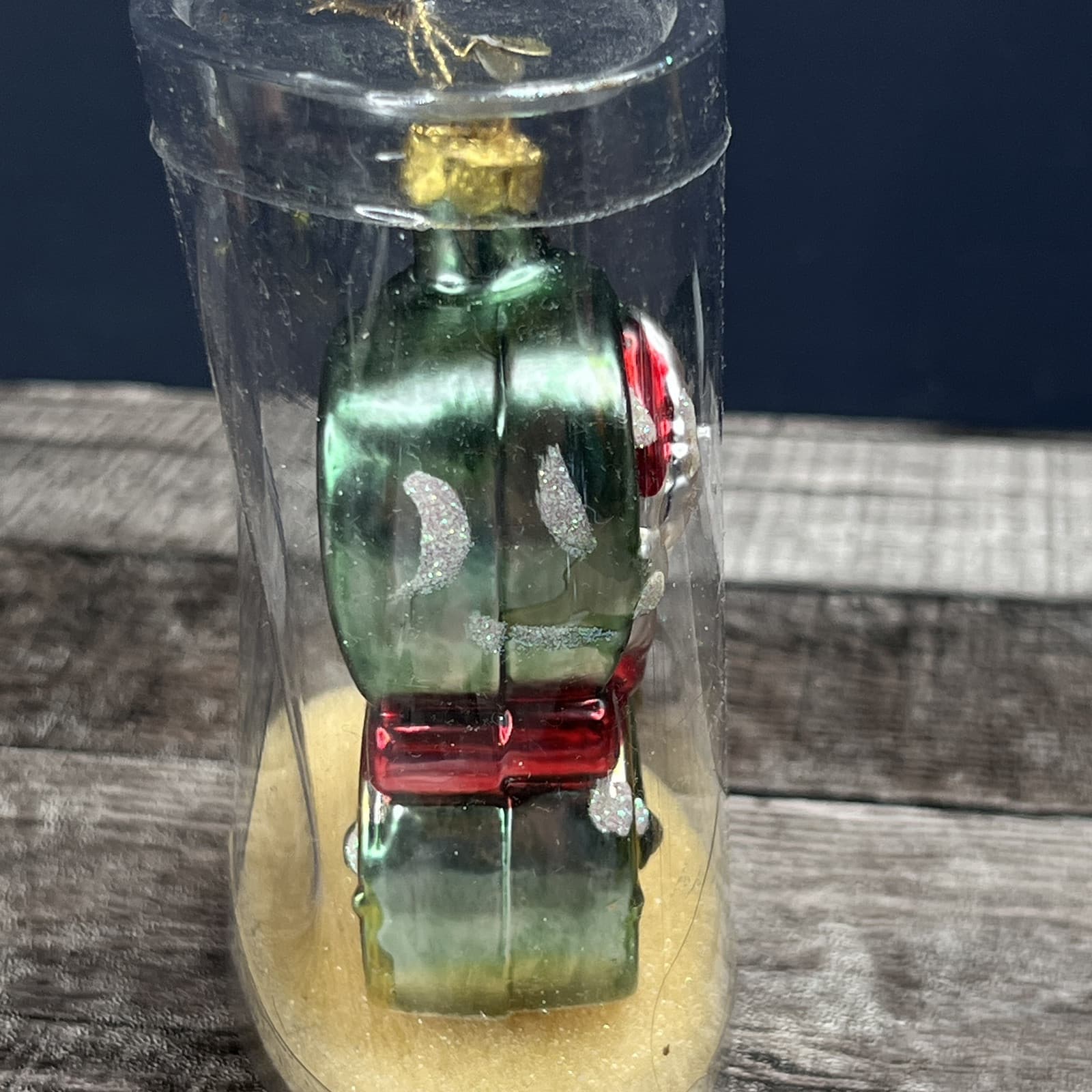 Glass By Peschka "Santa The Train Conductor" Christmas Ornament - Thumbnail 3