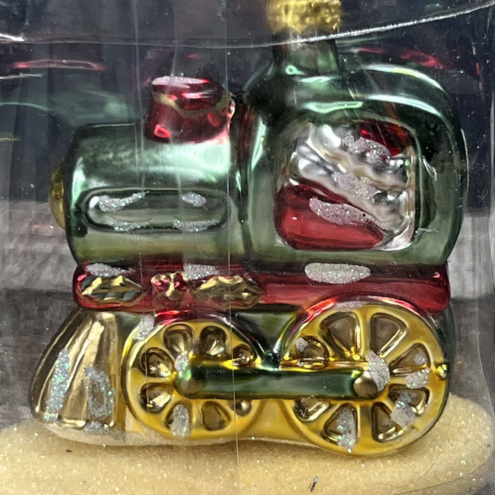 Glass By Peschka "Santa The Train Conductor" Christmas Ornament - Thumbnail 5