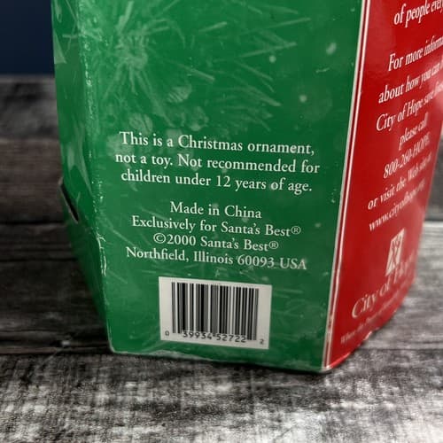 "Santa's List" Christmas Ornament by City of Hope approximately 7.5" tall - Thumbnail 8