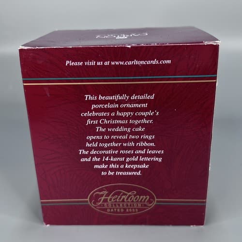 CARLTON CARDS - HEIRLOOM COLLECTION-FIRST CHRISTMAS TOGETHER - 2003 - Thumbnail 2