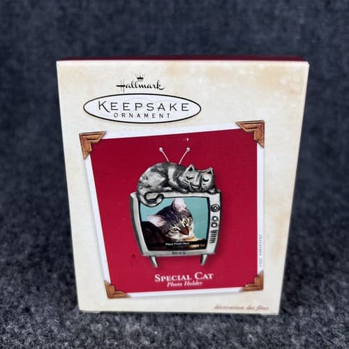 Hallmark Special Cat Photo Holder Christmas Ornament w/Box 2003 - Thumbnail 2