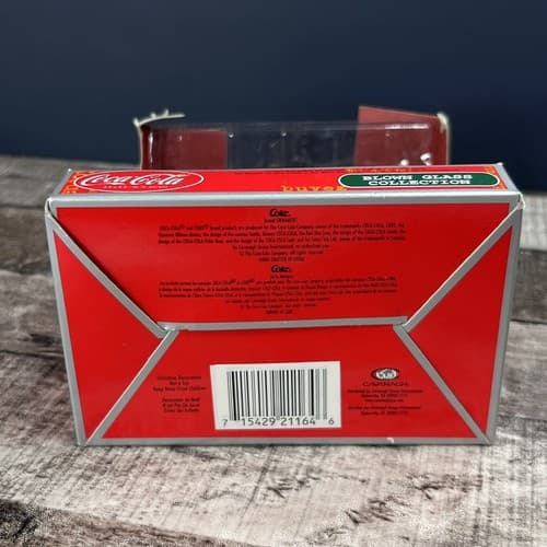 COKE ORNAMENT COCA COLA BLOWN GLASS RED COOLER GREEN BOW 6 BOTTLES CHRISTMAS - Thumbnail 8