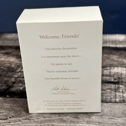 New Hallmark Keepsake Christmas Ornament - Welcome, Friends! - 2007 - MIB - Thumbnail 2