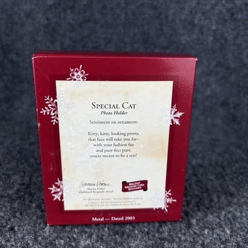 Hallmark Special Cat Photo Holder Christmas Ornament w/Box 2003 - Thumbnail 3