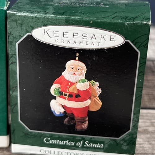 Hallmark Christmas Ornament 3 Centuries Of Santa 2 5 & 6 Miniature Santa Series - Thumbnail 2