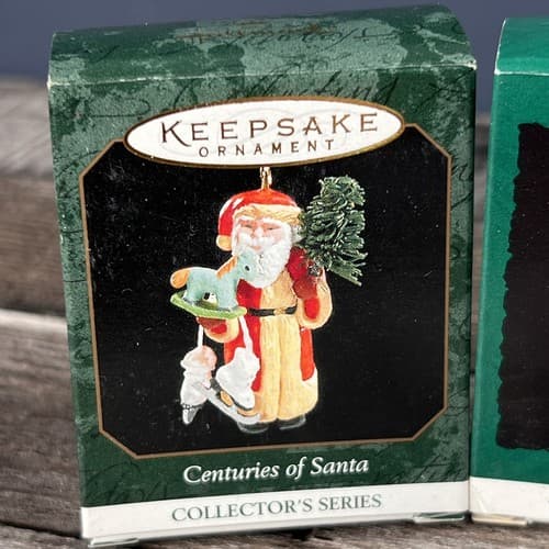 Hallmark Christmas Ornament 3 Centuries Of Santa 2 5 & 6 Miniature Santa Series - Thumbnail 4