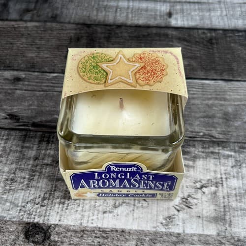 Vintage 1997 Renuzit Long Last AromaSense Holiday Cookie Candle Christmas - Thumbnail 2