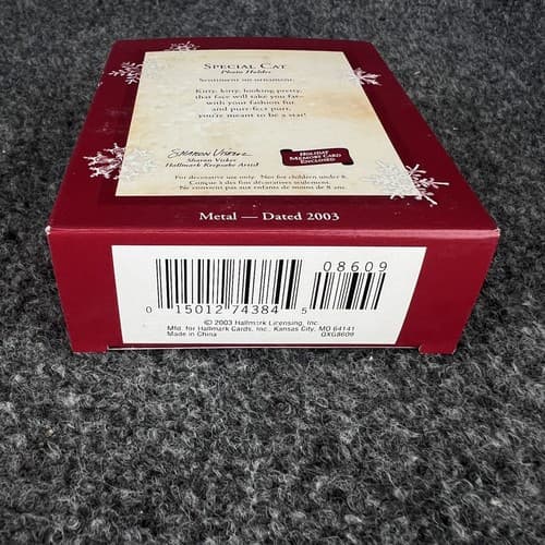 Hallmark Special Cat Photo Holder Christmas Ornament w/Box 2003 - Thumbnail 4