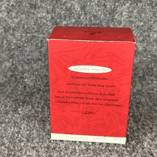 Hallmark Keepsake Ornament 1990 Child's Fifth 5th Christmas Teddy Bear Vintage - Thumbnail 3
