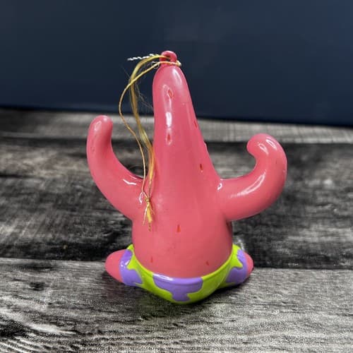 Vintage 2003 Spongebob Squarepants 3.5" Patrick Pink Christmas Ornament Viacom - Thumbnail 2
