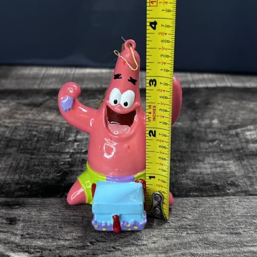 Vintage 2003 Spongebob Squarepants 3.5" Patrick Pink Christmas Ornament Viacom - Thumbnail 4