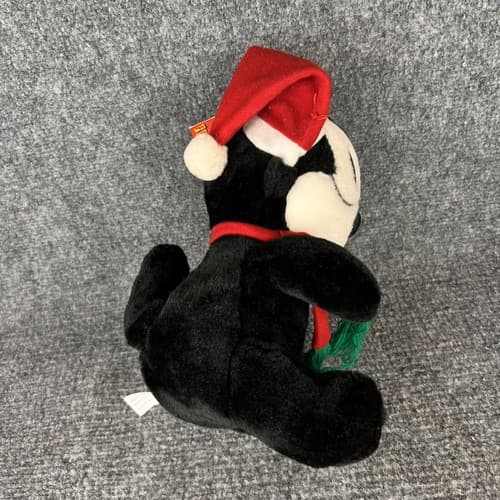 Vintage 90's A & A Felix The Cat Christmas Winter Plush Santa Hat & Scarf Tags - Thumbnail 6