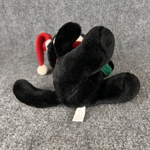 Vintage 90's A & A Felix The Cat Christmas Winter Plush Santa Hat & Scarf Tags - Thumbnail 7