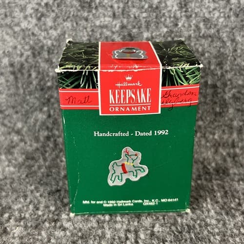 Hallmark Keepsake Ornament Grandson's First Christmas 1992 Vintage - Thumbnail 3
