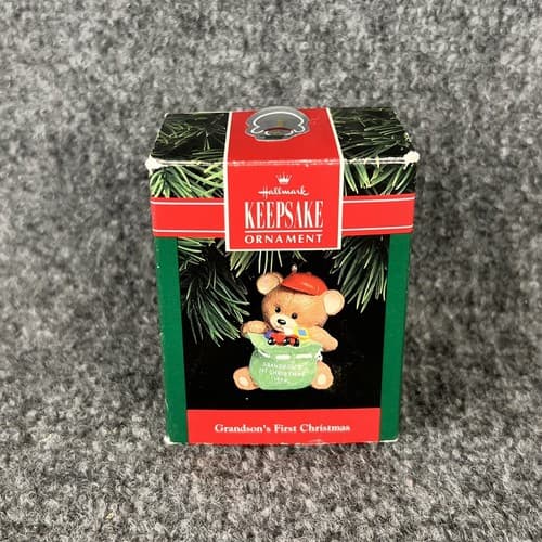 Hallmark Keepsake Ornament Grandson's First Christmas 1992 Vintage - Thumbnail 2